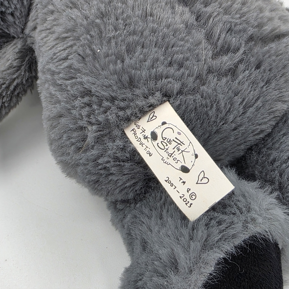 Gus Fink Gooli Plush Grey Skellbo Cat Monster - Picture 4 of 6